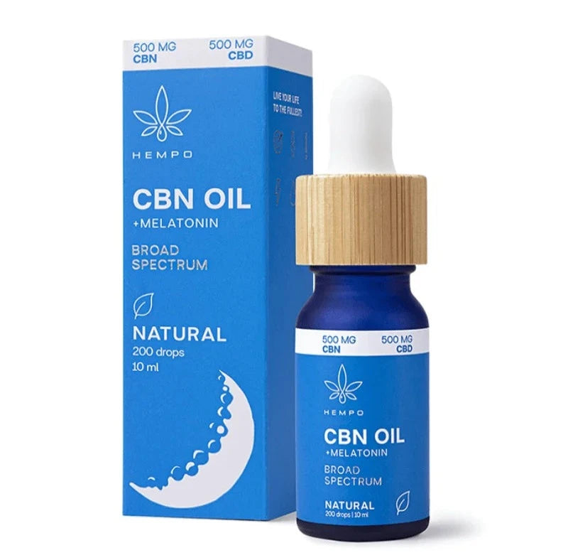 10% CBN-öljy + CBD ja melatoniini unille