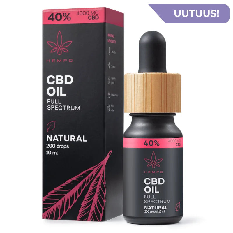 Hempo 40% Tayden spektrin vahvin CBD öljy Suomessa