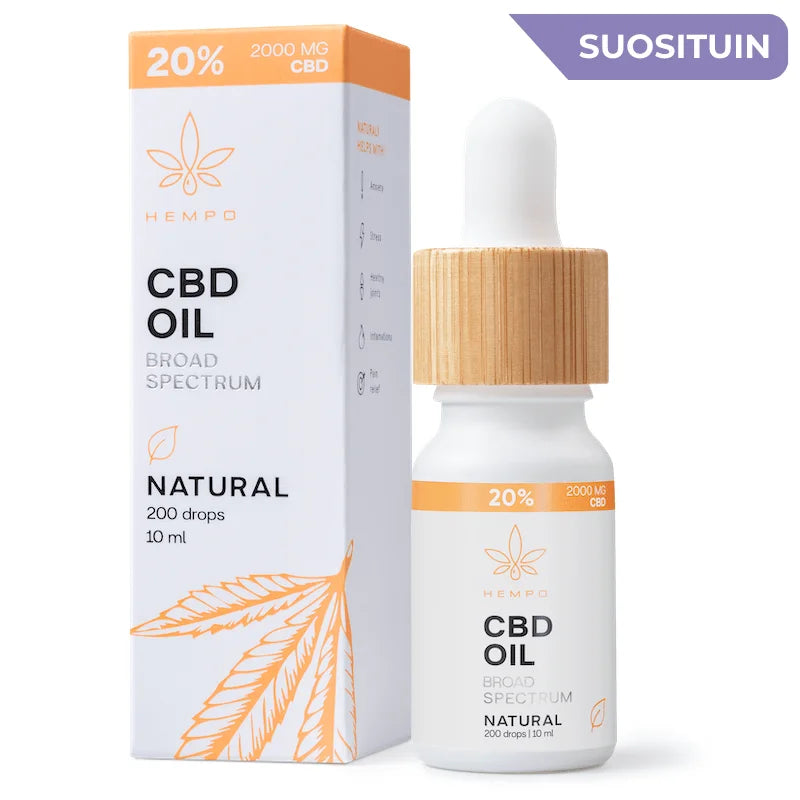 Hempo Laajan spektrin 20% CBD öljy ilman THC